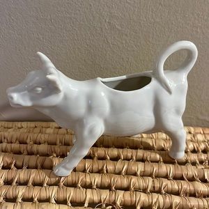 Vintage White Ceramic Cow Creamer